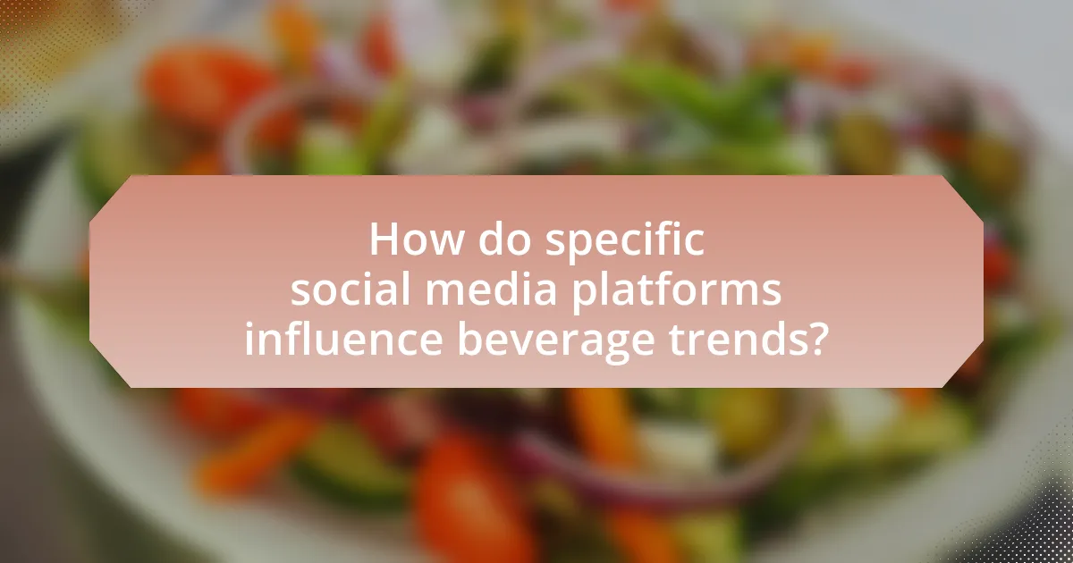 How do specific social media platforms influence beverage trends?