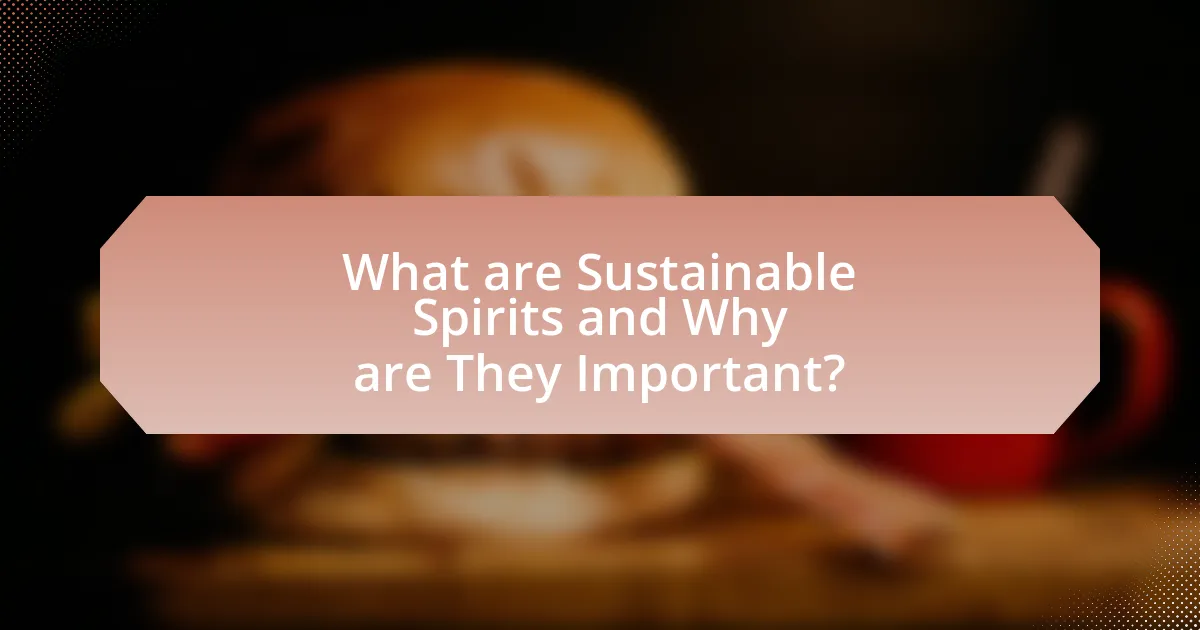 What are Sustainable Spirits and Why are They Important?