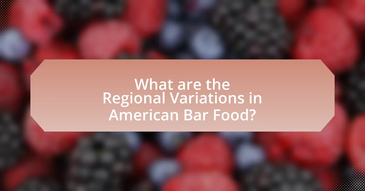What are the Regional Variations in American Bar Food?