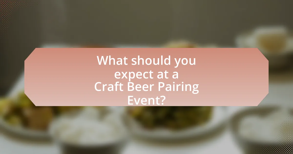 What should you expect at a Craft Beer Pairing Event?